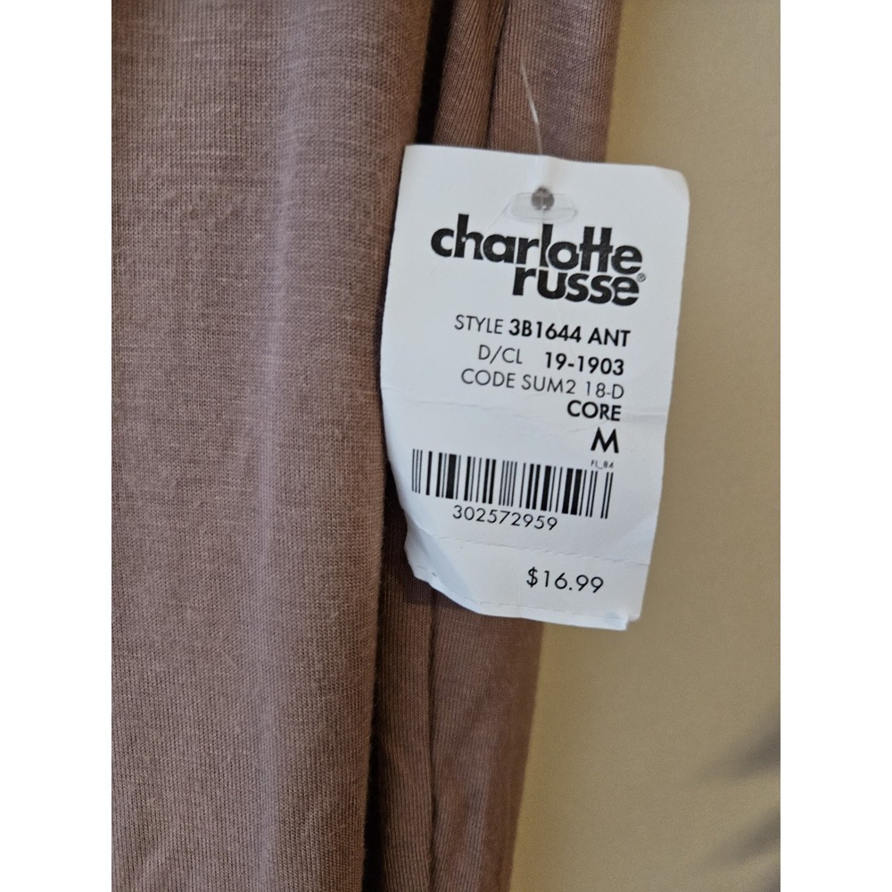 Charlotte Russe Pink Mauve Soft Stretch Flare Pants Wide Leg Lounge Womens M NWT - Picture 4 of 8